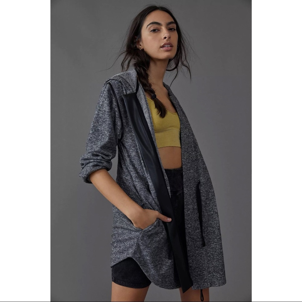 Soft grey tunic hoodie